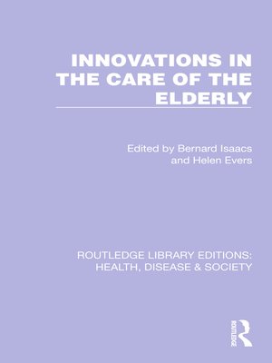 cover image of Innovations in the Care of the Elderly
